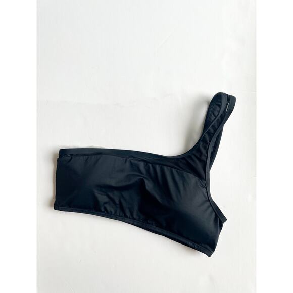 La Blanca Mesh-merizing One-Shoulder Bikini Top Black Size 10 New - Picture 4 of 7